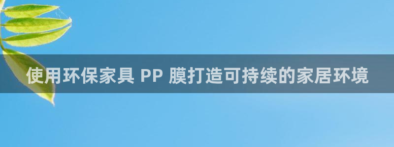 杏耀平台网页版：使用环保家具 PP 膜打造可持续的家居环境